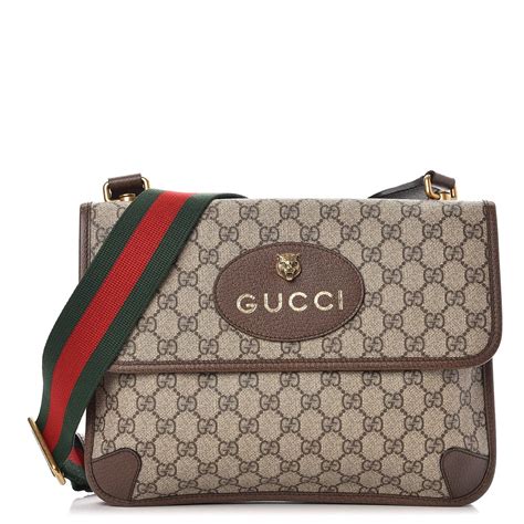 gucci gg supreme messenger bag ebay|gucci monogram messenger bag.